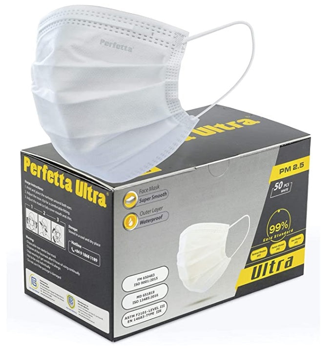 ASTM Level 3 - 4-Ply Disposable Masks - White Surgical Masks